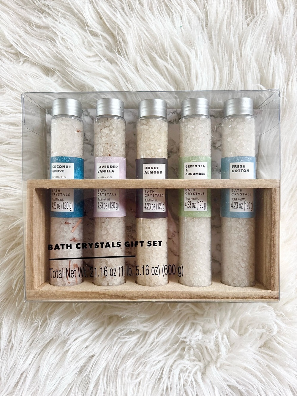 Target Bath Crystals Gift Set - Blue, Purple, Green, Teal, Cream